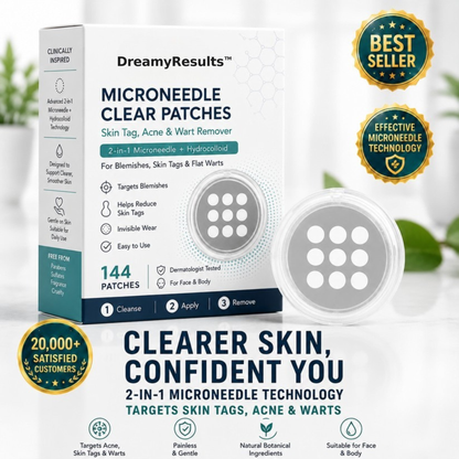 DreamyResults® 2-in-1 Microneedle & Hydrocolloid Patch