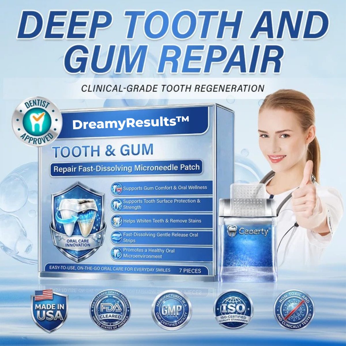 Prime® Tooth & Gum Care Fast-Dissolving Microneedle Patch